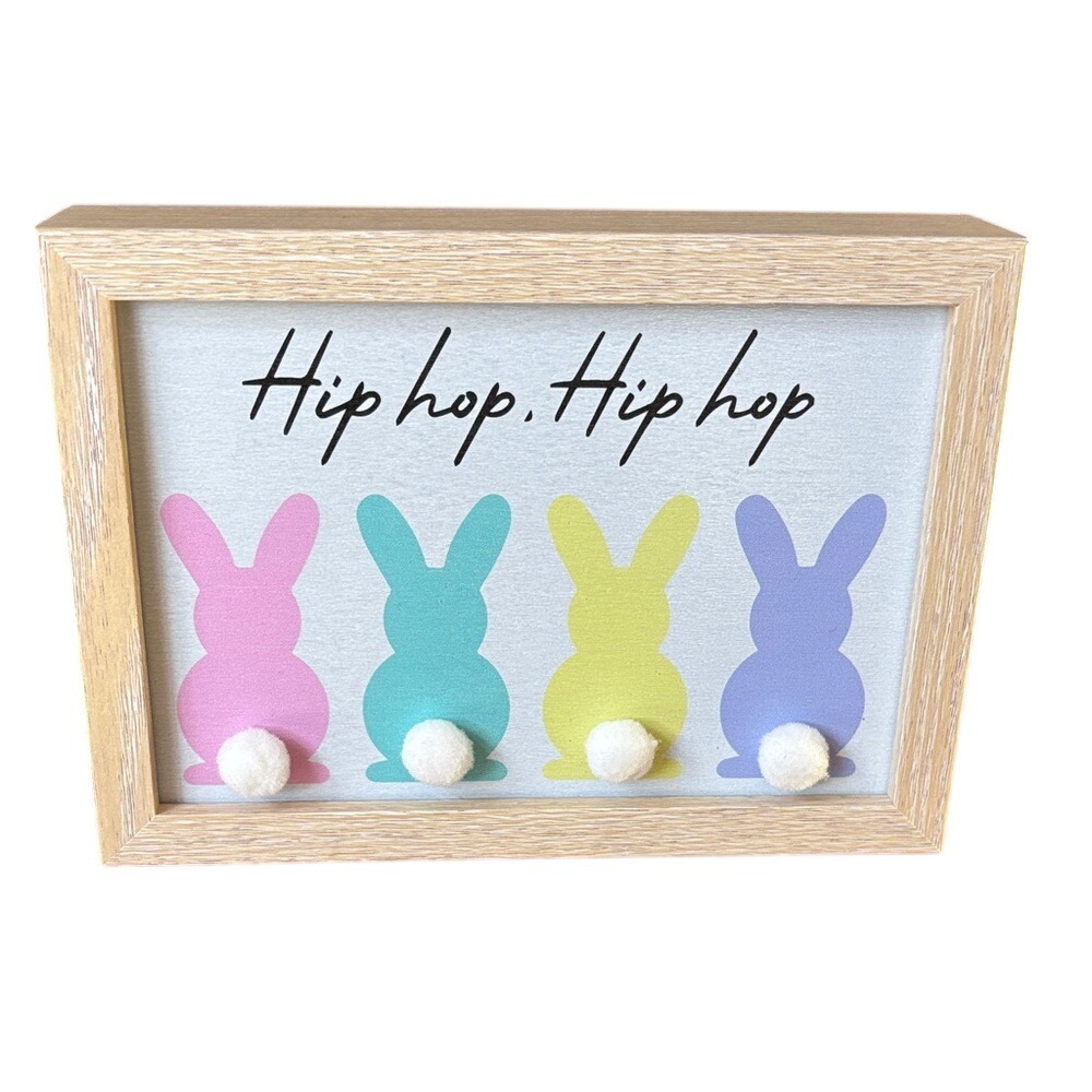 Colorful Bunny Wall Art Spring Easter "Hip Hop" Decor 5" GIFT NEW
